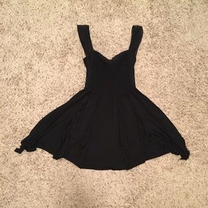 Free People Black Twirling Dress